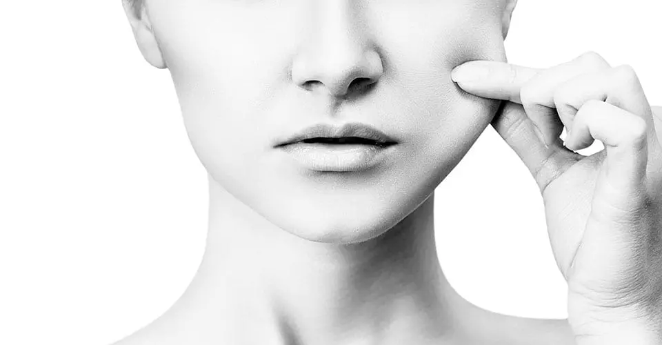 Cheeks and facial sagging skin
