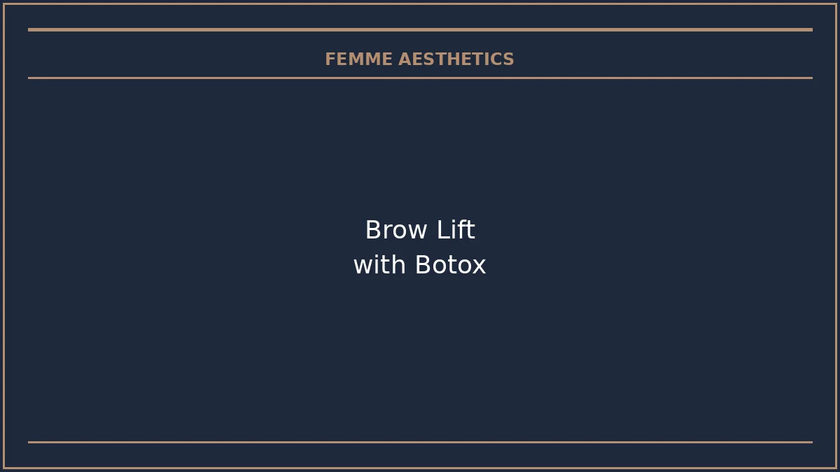 Dermal fillers and Botox combination for non-surgical brow rejuvenation