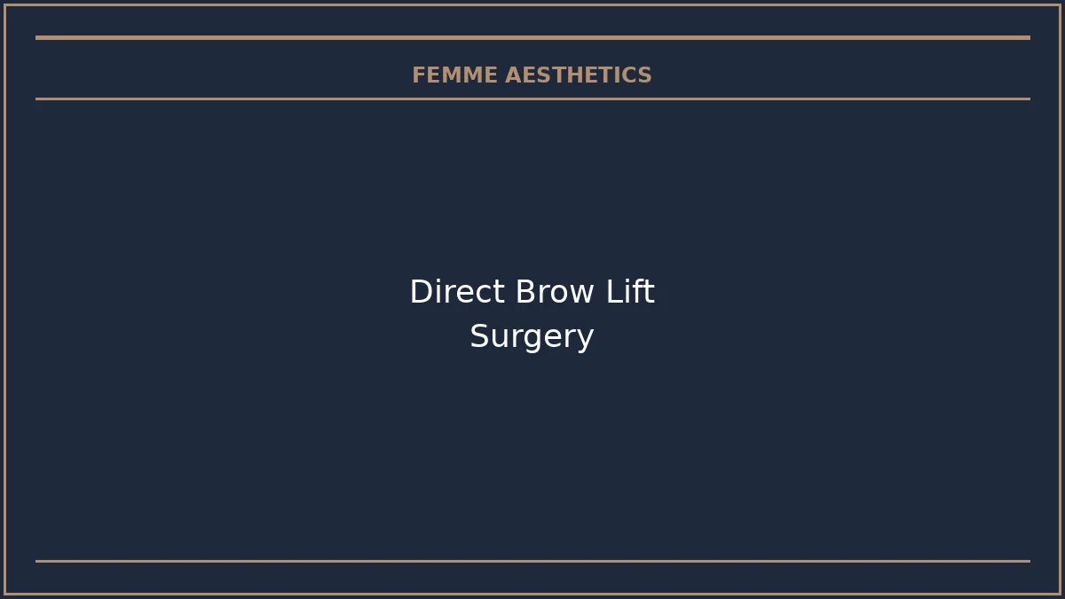 Traditional surgical direct brow lift procedure