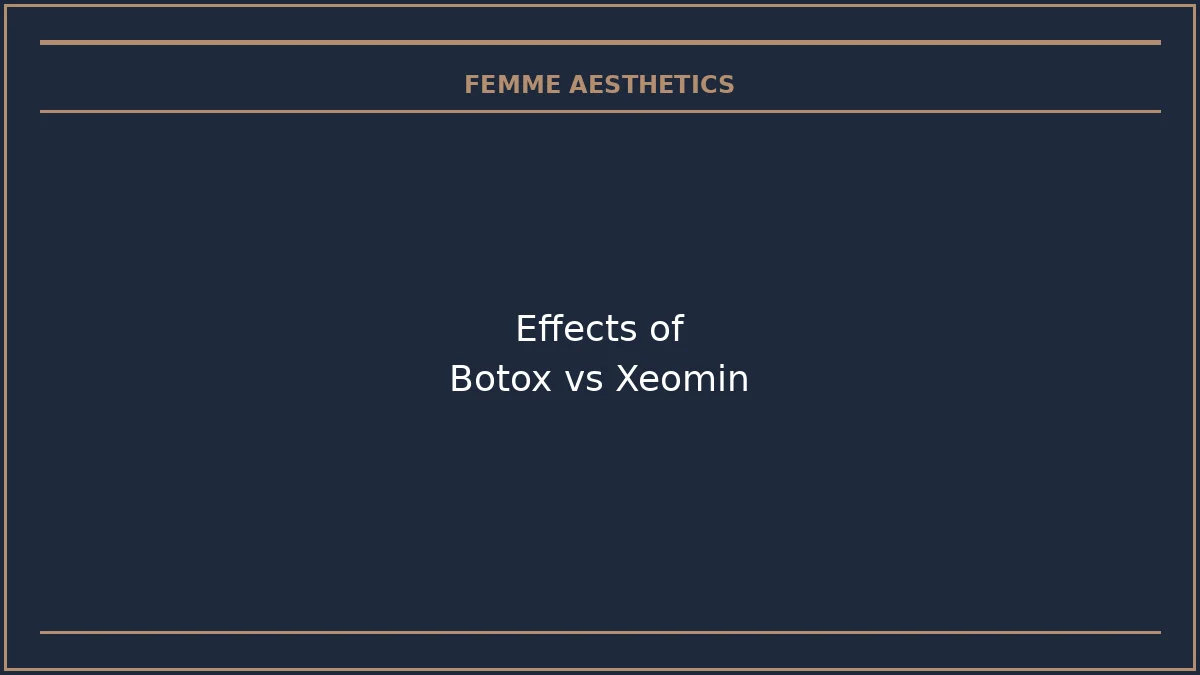 Effects of Botox vs Xeomin