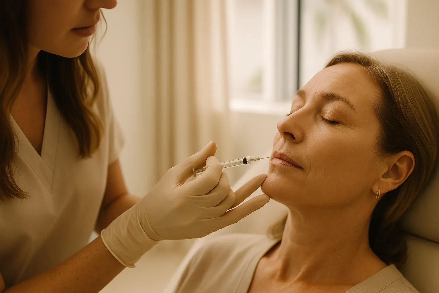 Filler treatment for marionette lines at Femme Aesthetics Miami