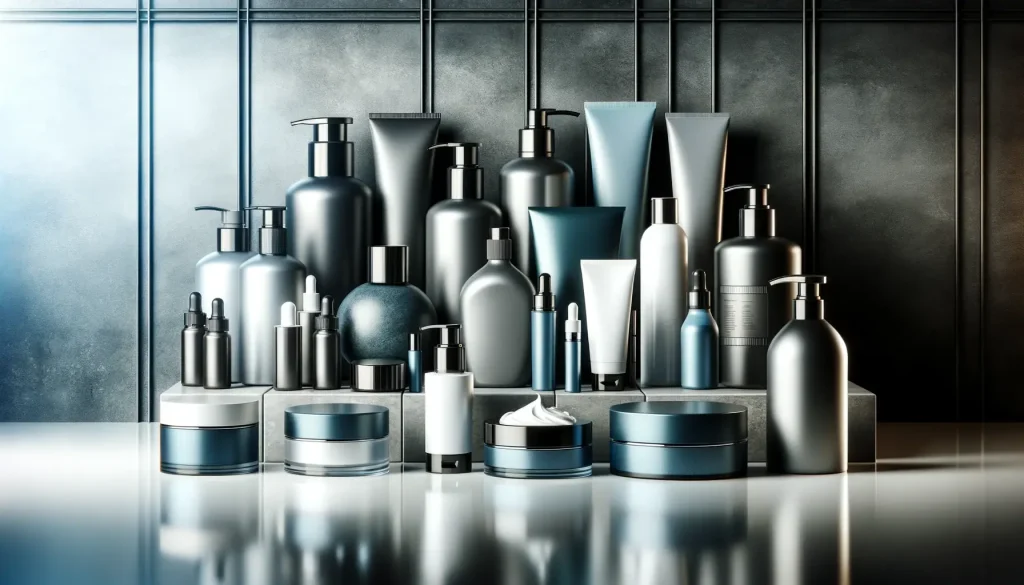 Men's skincare products and routine