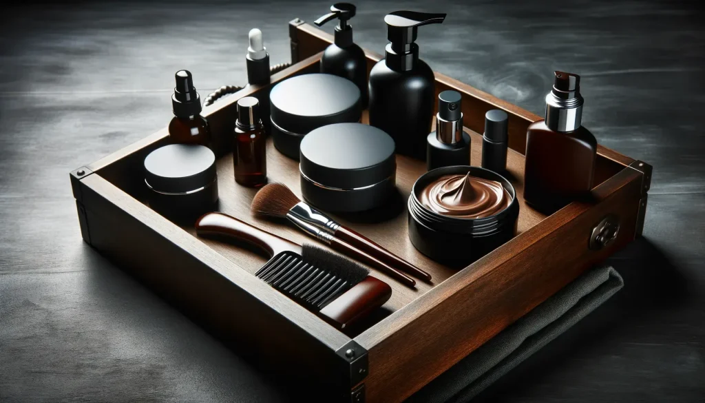 Men's skincare routine products