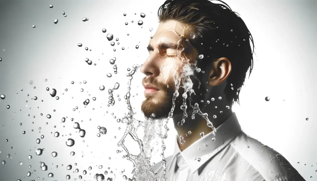 Skincare cleansing routine for men